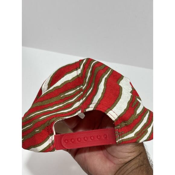 Vtg 90s‎ Zubaz San Francisco 49ers Tiger Print NFL Snapback Hat Cap Made in USA - Picture 4 of 7